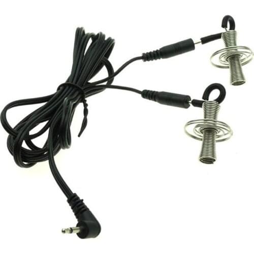 One Pair Unisex Electro Shock Steel Spring Nipple Clamps E Stim Adult Nipple Stimulation Torture Sex Toys