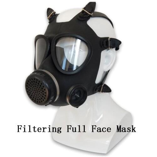 Full Face Mask formaldehyde Protection Grimace Rubber Head Wear Respirator Paint Spraying Decoration Gas Mask Chemical Protect