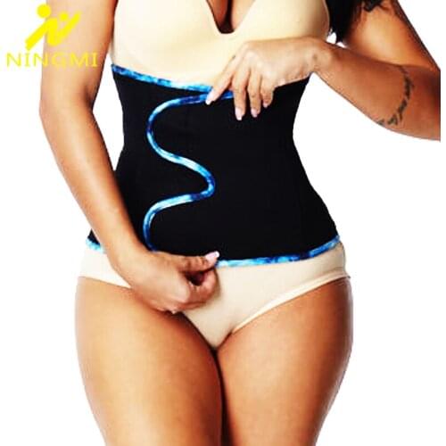 NINGMI Women Slimming Belt Waist Trainer Modeling Body Shaper Neoprene Sauna Weight Loss Strap Shapewear Pulling Underwear