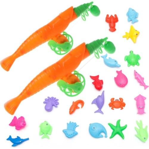 Educational Baby Child Kids Magnetic Fishing Rod Fish Model Toy Fun Game Gift