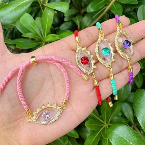Handmade Glass Evil Eye Newborn Bracelet For Fshion Young Girl Gift
