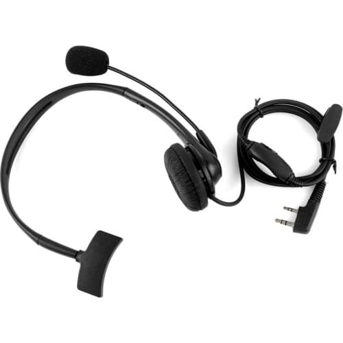 2-Pin Ptt Mic Headphone Headset Earpiece for Kenwood Baofeng Uv5R 888S Radios