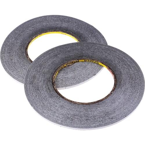 2 Rolls 3mm High Temperature Tape Sticker Double-Sided Adhesive Tape Glue Mobile Phone Screen Repair 50M