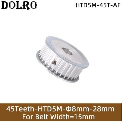 5M Type 45T Timing Pulley Aluminum alloy Inner Bore 8/10/12/14/16/20mm 45Teeth 5mm Pitch 15mm width AF HTD5M Synchronous Pulley