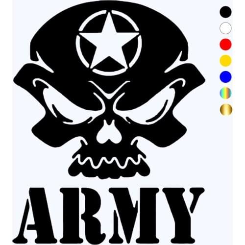 CK20048# Army Skull funny vinyl car sticker reflective waterproof car decal stickers on car truck bumper rear window