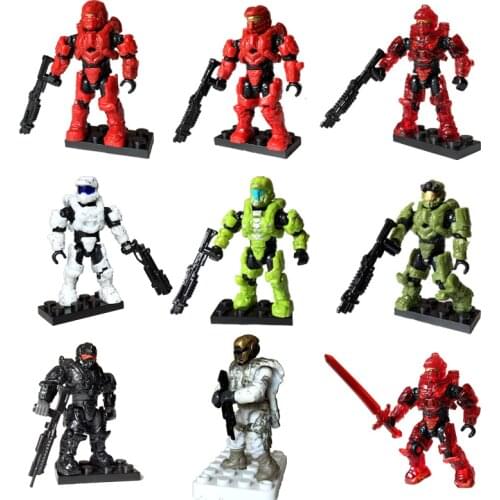 Mega Bloks Construx Halo Spartan Call of Duty Urabn Soldier Action Figure Building Blocks Collectors Edition Construction Toy