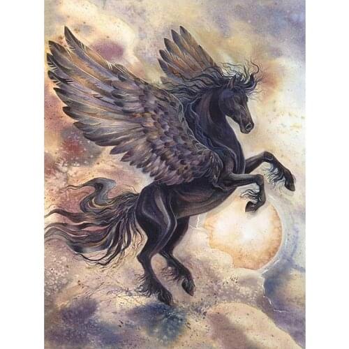 Full square diamond painting wing horse animals rhinestone embroidery picture mosaic sticker diamond art drawing wall paper