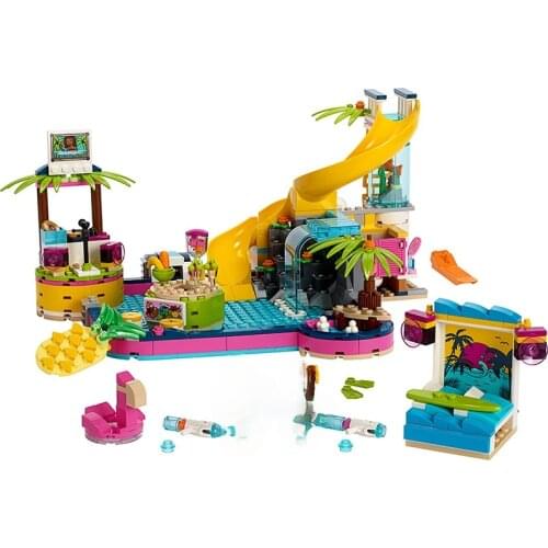Friends Girl City Fairy Princess Karaoke Pool Party Compatible Legoinglys Friends 41374 Building Blocks Bricks Christmas Toys