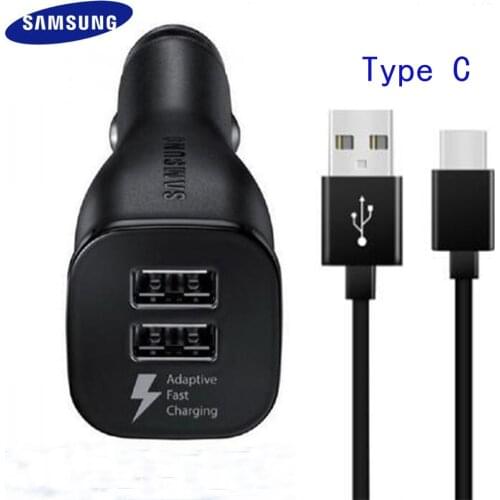 Original Samsung fast Car Charger, USB Quick Adapter&120/150CM Type C Cable For Samsung Galaxy S8 S9 S10 Plus Note 8 9 A8S A9S