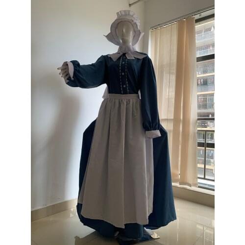 Prairie Lady Pioneer Cosplay Costume For Adult Kids