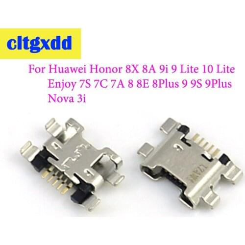 Cltgxdd 100pcs For Huawei Y6 Prime 2018 Honor 8A 9i 10Lite 7A Y7 Prime Micro Usb Charge Charging Connector Plug Dock Socket Port
