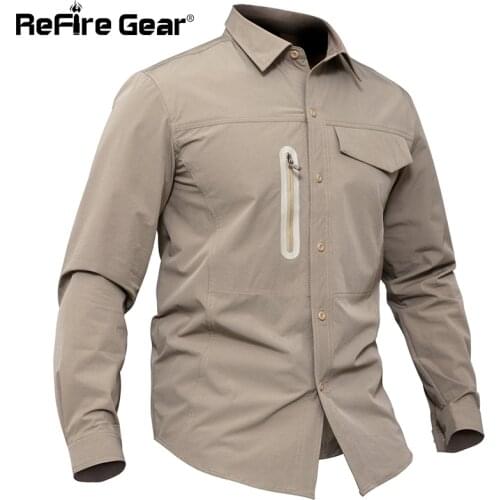 Мужские длинные рубашки ReFire Gear China At AliExpress