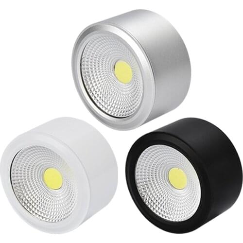 Dimmable 15W/10W/7W COB LED Down Lights Surface Mounted COB LED Ceiling Light Warm Cold White AC110V/AC220V/AC230V