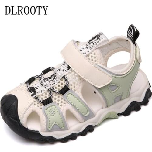 Summer Children Sandals Shoes Boys Girls Sneakers Mesh Kids Fashion Beach Toddler Baby Breathable Non-slip Hook & Loop Sport