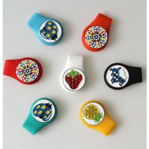 Silicone Golf Hat Clip Ball Marker Holder with Strong Magnetic Attach To Your Pocket Edge Belt Clothes Gift Golf Accessories Hot