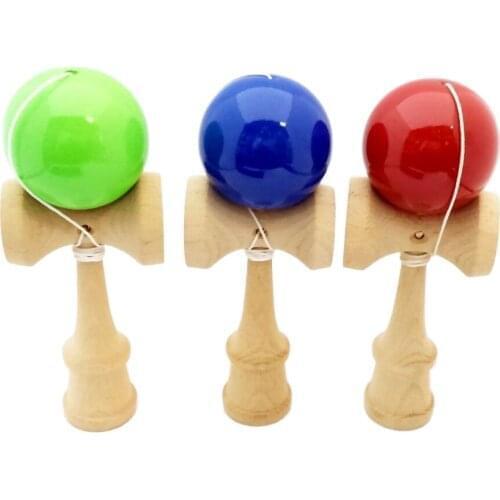 Super KENDAMA Traditional Wooden Solid JAPAN Toys Outdoor Indoor GREEN COLOUR Birthday Party Favor Pinata Bag Filler Game Gift