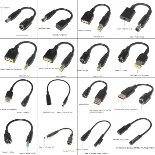 Universal Dc Power Adapter Connector Laptop Charger Cable Cord Dc Jack Converter for Hp Dell Lenovo Asus Notebook Power Supply