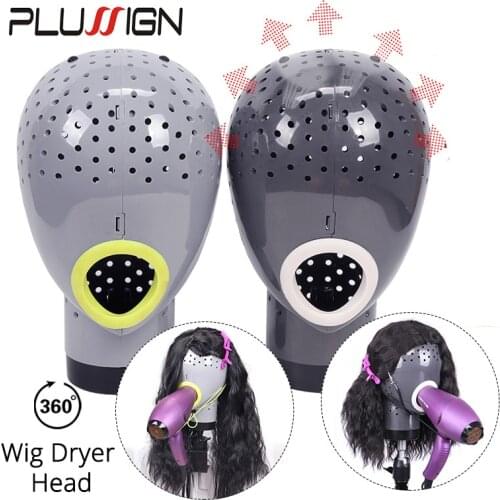 Wig Dryer Head Drying Unit For Lace Wig Scalp Cap Hair Net With String And Clip Hold Display Mannequin Head For Salon Home Use