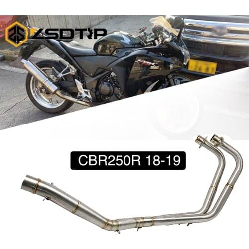ZSDTRP Motorcycle Exhaust Full system Header Pipe For Honda CBR250R 2018 2019 without Exhaust