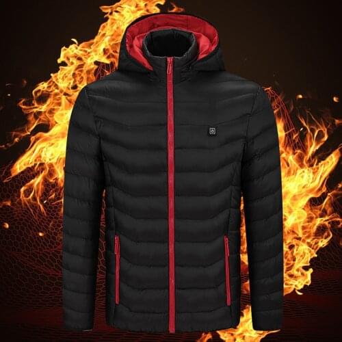High Quality Electric Heated Jacket Outdoor Sports Coat Winter Coat With Cap And USB Electric Heating Clothing