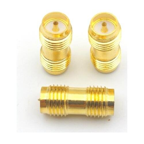 1000pcs gold RF SMA adapter RP-SMA female to RP-SMA female connector