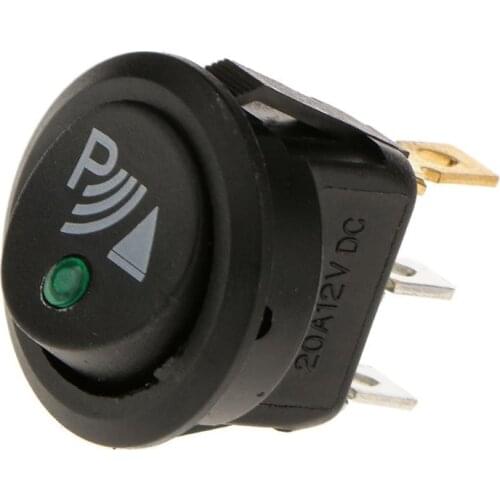 3 Pin Round Rocker ON OFF Switch for Front Rear Parking Reverse Sensor 12V 20A