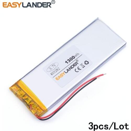 3pcs/Lot 403282 1300mah 3.7V Lithium Polymer Battery Rechargeable Battery For Goophone I5 Y5 V5 Clone iPhone 043282