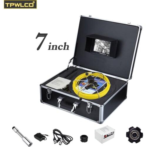 720P HD 1000TVL 23MM Pipeline Endoscope Inspection With 12pcs LED Light Adjustable Sewer Drain Pipe Industrial Camera 20M