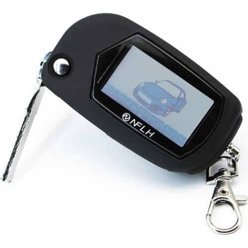 New B9 Lcd Remote Controller Keychain For Starline B9 Keychain Alarm System Uncut Blade Fob Vehicle Security Two Way Car Alarm