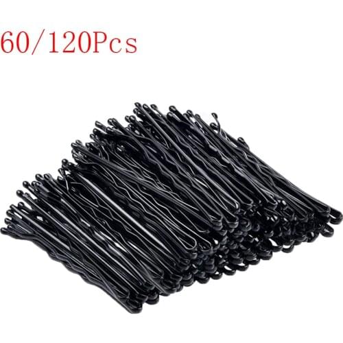 60/120Pcs/set Black Hairpins For Women Hair Clip Lady Bobby Pin Invisible Wave Hairgrip Barrette Hairclip Girls Hair Accessories