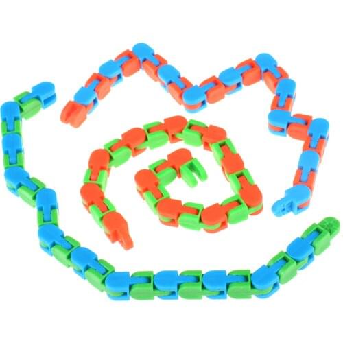 Wacky Tracks Snap and Click Toys Kids Autism Snake Puzzles Classic Sensory Toy for Children