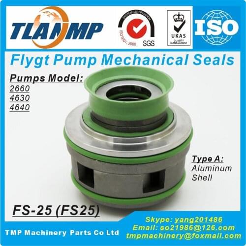 FS-25 , FS25 , 25mm Shaft Size Replacement of ITT Flygt plug-in TLANMP Mechanical Seals for Xylem Flygt 2660,4630,4640 Pumps