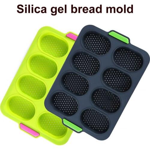 Round Silicone Bread Mold 8 Holes Muffin Cupcake Cake Mould Non-stick Kitchen Home Baking Tray DIY Cake Making Mold