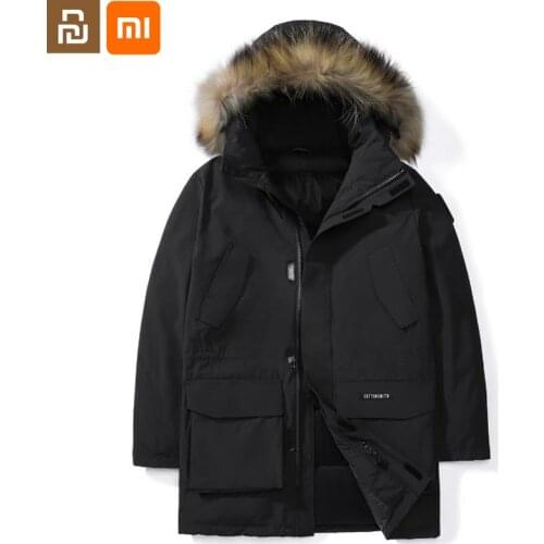 Youpin youpin Arctic extreme cold mid-length goose down jacket men and women winter big padded jacket high quality