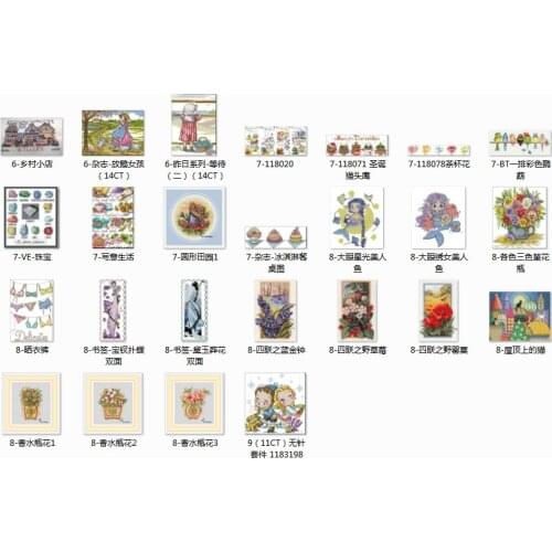 Wild Strawberry series cross stitch package flower aida 18ct 14ct 11ct white fabric cloth people kit embroidery