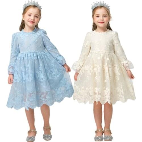 Summer Kids Dresses For Girls Children Elegant Princess Girl Ceremony Dress Flower Girls Wedding Gown Tutu Baby Clothes