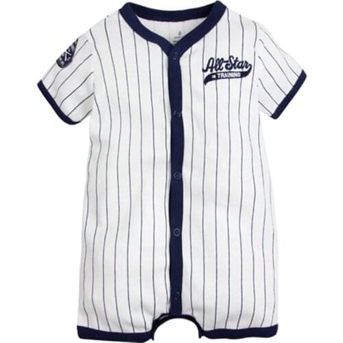 Summer Style Baby Clothes Rompers Boys infant Jumpsuit Baby Clothes bebe Outfits Toddler Cool Sports Baseball Rompers Overalls