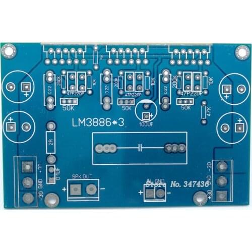 LM3886 X 3 parallel circuit ) 150W mono parallel PCB board space