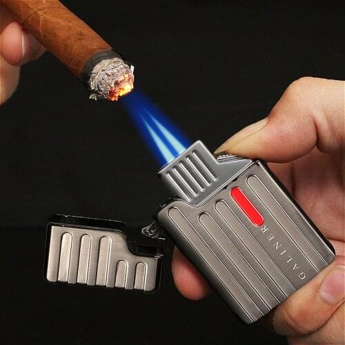 GALINER Mini Cigar Lighter Gas Butane Torch Lighter Windproof Cute Travel Ignition Burner Cool Cigar Tool For Cigar