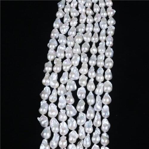 Natural freshwater pearl,15-18mm ultra baroque fireball pearl strands