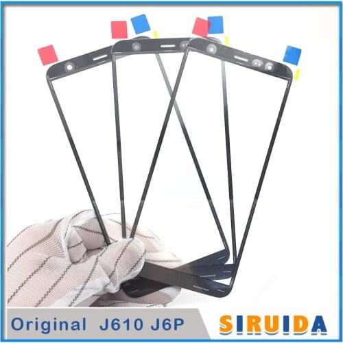 50Pcs Original With OCA For Samsung Galaxy J6 Plus J6plus J610 SM-J610 LCD Touch Screen Front Outer Glass Lens Replacement