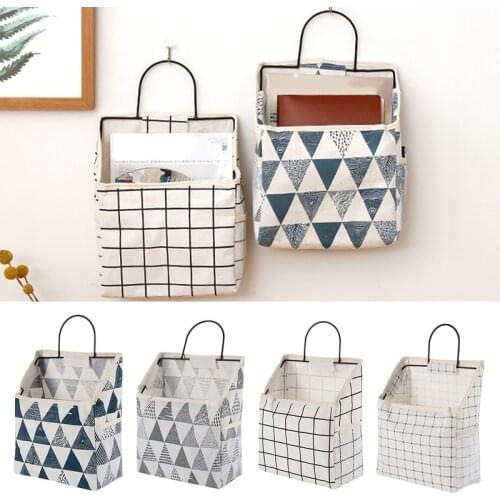 Hanging Storage Bag Bedside Storage Organizer Wall Mounted Wardrobe Dorm Room Phone Book Magazine Holder Pocket with Hook