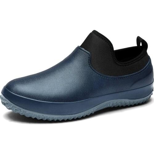 Professional Waterproof Chef Shoes Men Oil-proof Non-slip Slip On Loafers Pet Staff Walking Shoes Unisex Footwear Zapatos Hombre