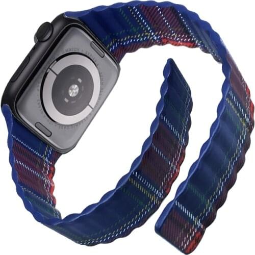 For Apple Watch 6 Newest Watch Strap iwatch 5 40mm Leather Double Magnetic Clasp Wrist Bands For Apple Series 1 2 3 Watchband