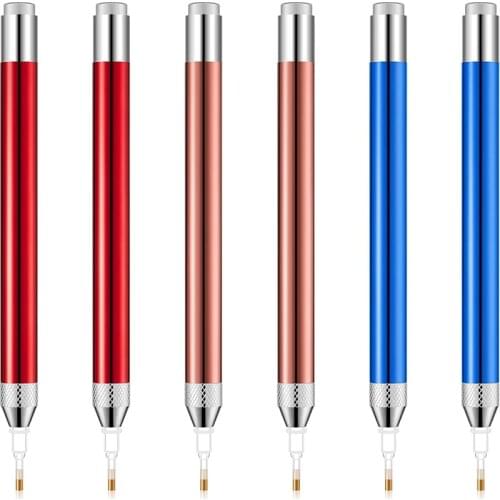 6 Pcs LED 5D Diamond Painting Pen Tools Point Drill Pens Lighting Diamond Painting Tools for DIY Painting Diamonds