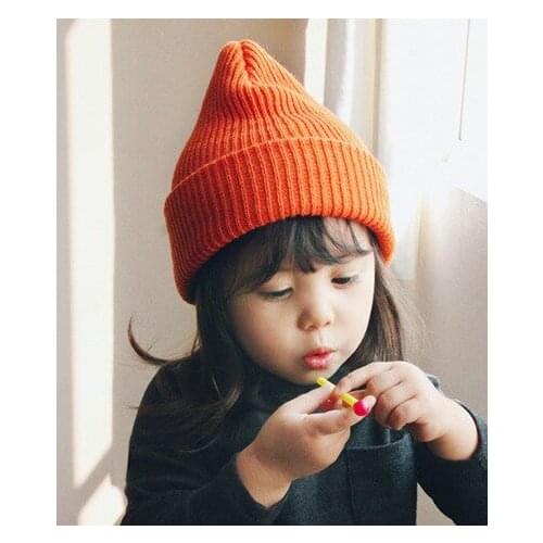 Childrens Knitted Rainbow Hat Hot Baby Boys Girls Hats New Winter Warm Caps Unisex solid Newborn Cap