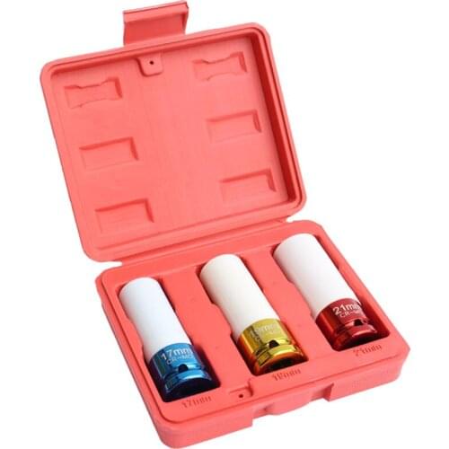 Universal Durable 17/19/21 mm Metal Spark Plug Socket Magnetic Removal Installation Wrench Tool