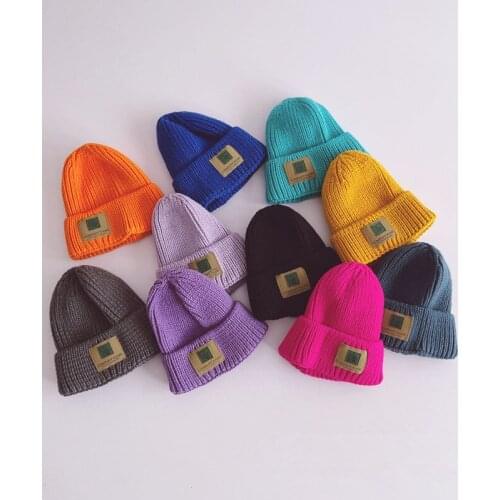 10 Colors Autumn Winter Crochet Baby Hat Girls Boys Cap Kids Beanie Infant Hat New Children Baby Cap Child Cap 47-53cm