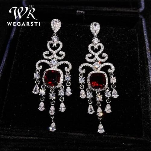 Серьги с камнями WEGARSTI China At AliExpress