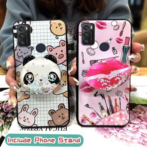 Back Cover Waterproof Phone Case For Alcatel 1S 2021/3L 2021 drift sand Kickstand Soft Case